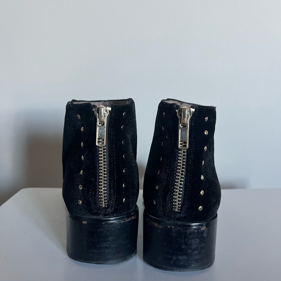 Anthropologie Round-Toe Velvet Ankle Boots - Picture 2 of 6